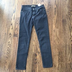 Levi's 711 skinny black jeans